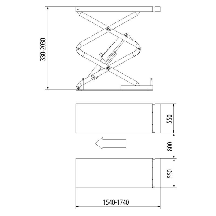 Schaarbrug Wielvrij RP-R-8503P - Inbouw - 3T